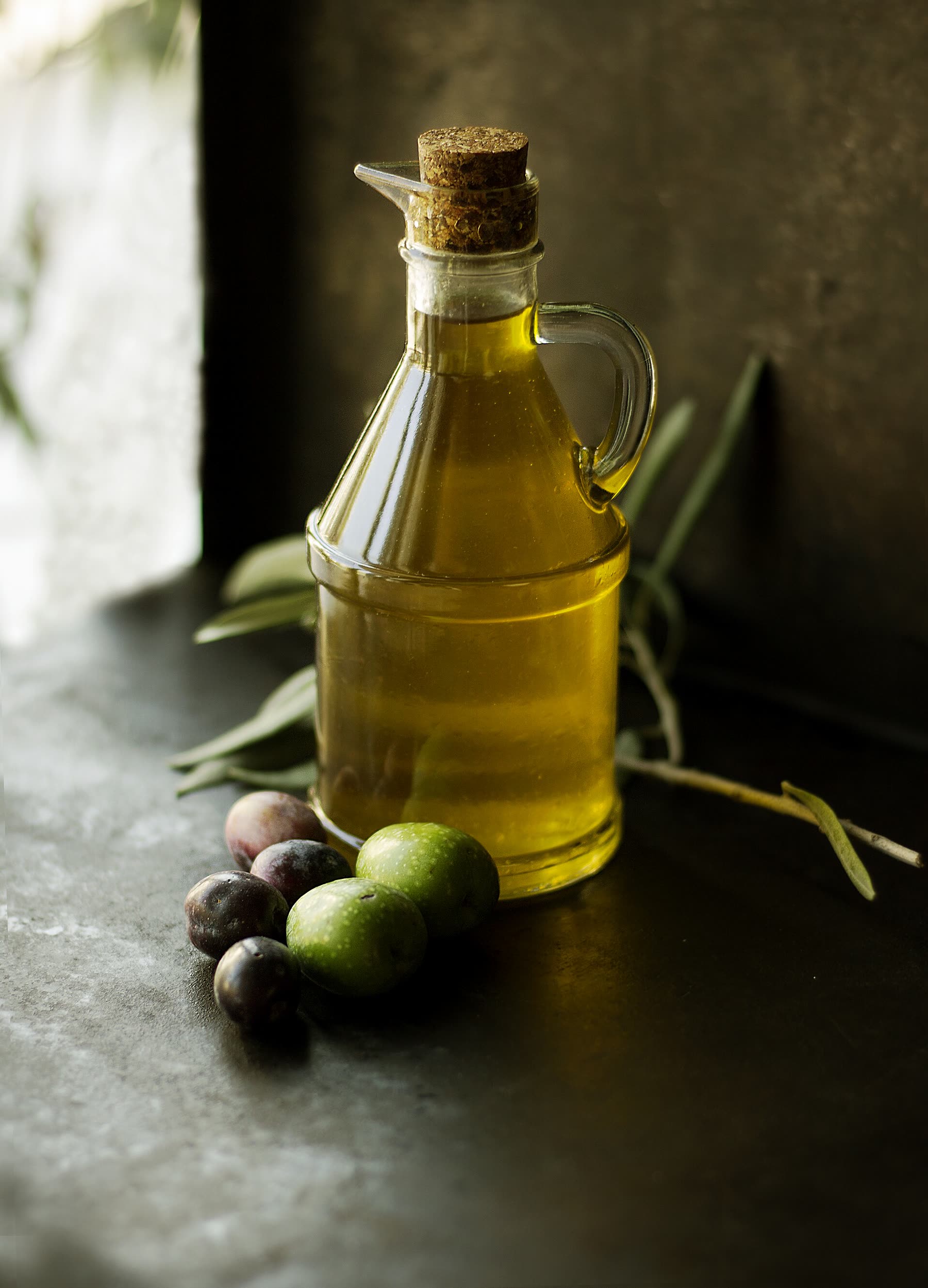 Olive oil, still life
